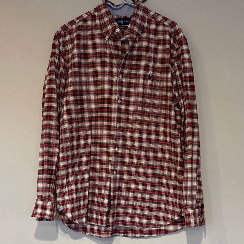 Polo by Ralph Lauren Red and White Checkered Men's Shirt
